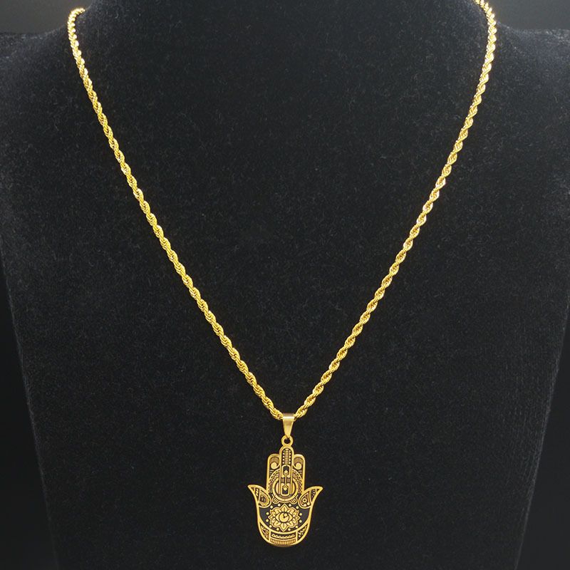 Hand of Fatima pendant necklace 