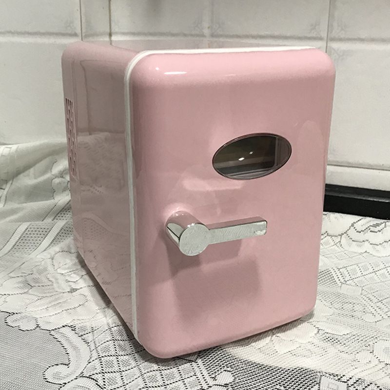 Car refrigerator, mini refrigerator, portable hot and cold dual-purpose cooler semiconductor refrigerator, suitable for skin care, beverages, food, cosmetics, home, office and car use, 110V/12V dual purposePink