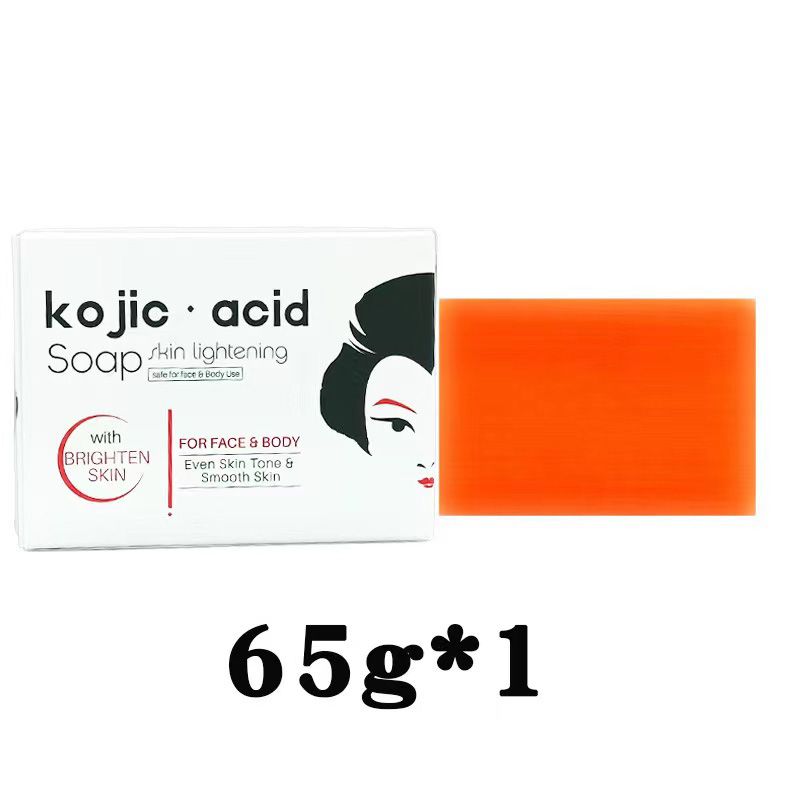 Kojie San Skin Lightening Soap Handmade Whitening Soap Bleaching Kojic Acid Glycerin Soap Deep Cleaning Brighten Skin1pcs 65g