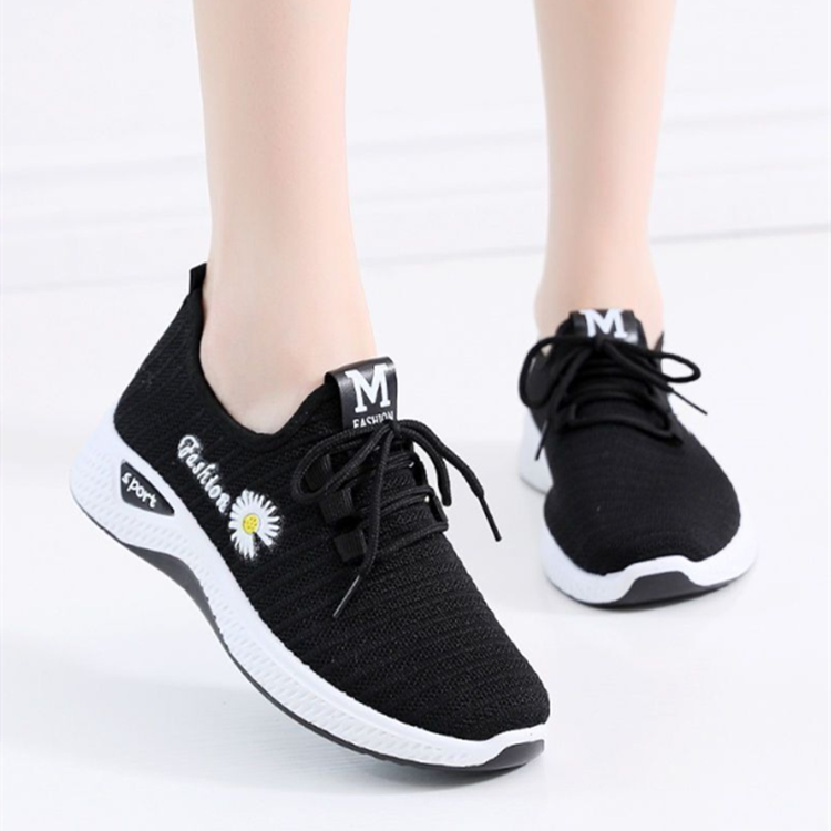Shoes 2022 new flying Weaver women's sports shoes net soft sole casual shoes
