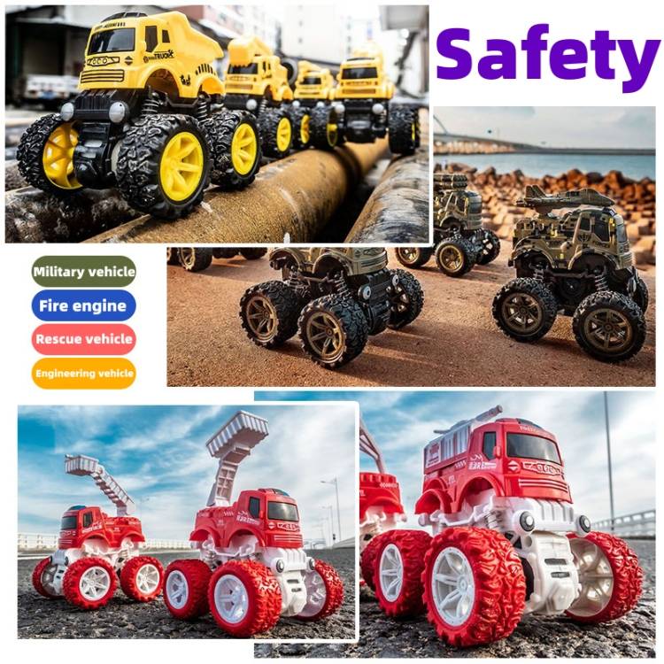 Electronic Toys boy educational Toy anti-collision anti-fall children toy boy Fire protection cross-country inertia Engineering vehicle CRRSHOP Off-road vehicle excavator crane Cement tank truck Fire lift truck Military rocket vehicle 