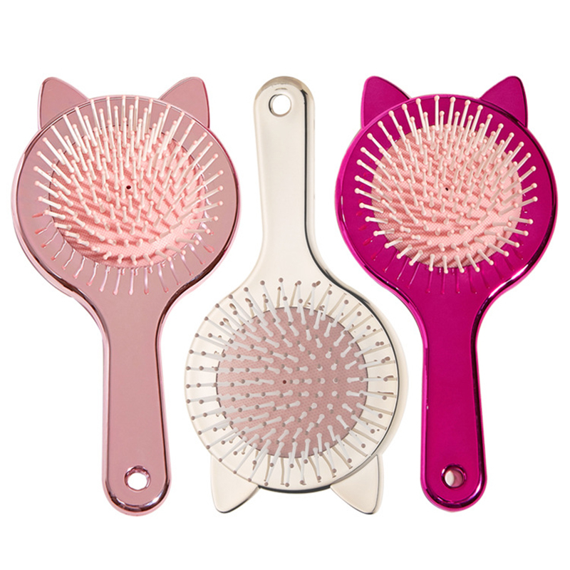 Cat Ears Shaped 1 Airbag Massage Comb Hair Styling Tool for Women Ladies
