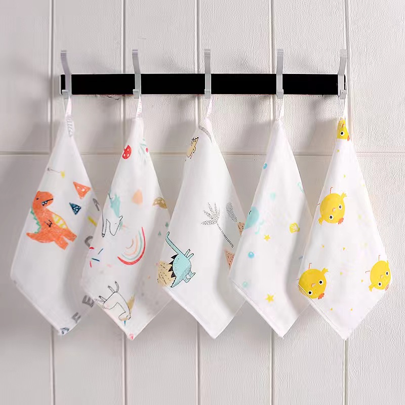 5 Package towels four-story baby gauze towel cotton thin version new children cotton yarn handkerchief