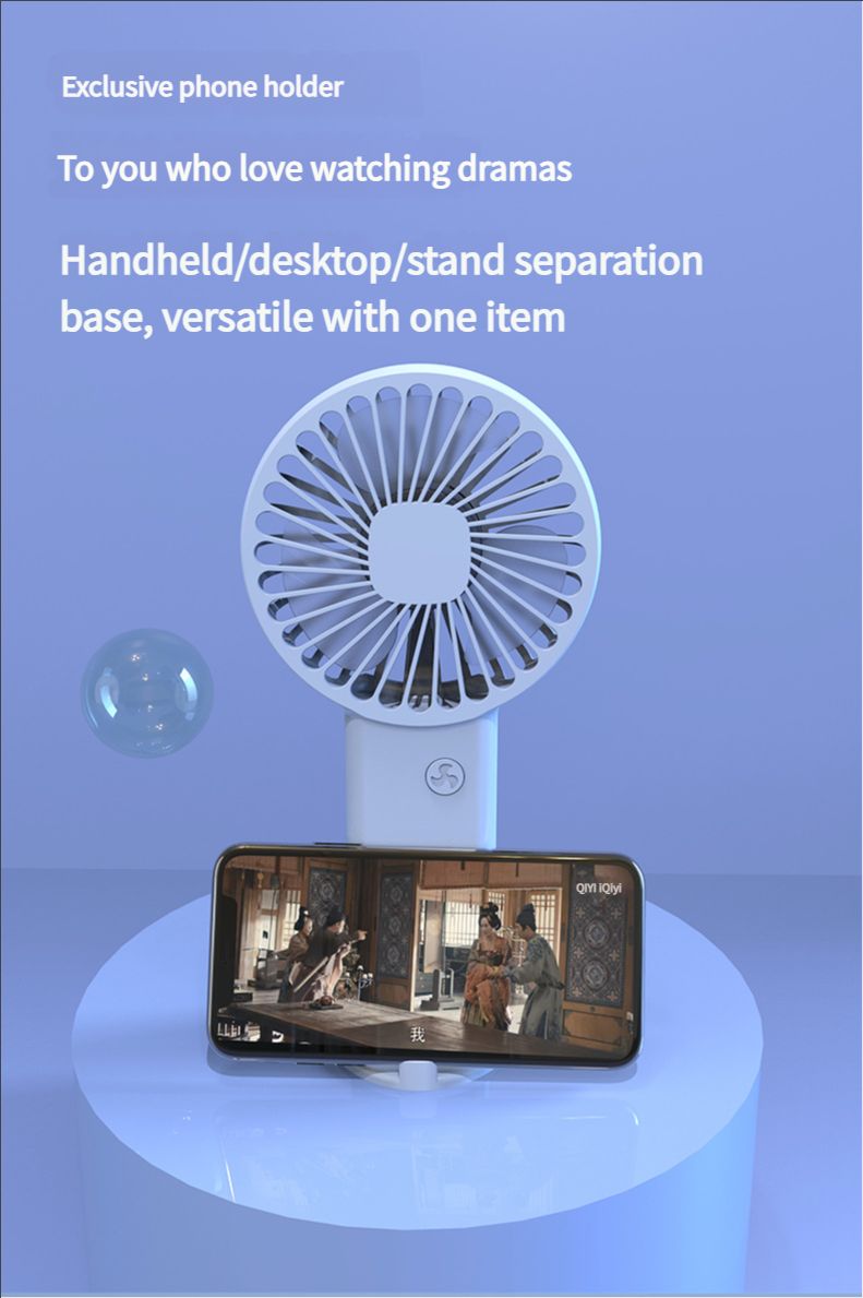 Handheld fan, usb charging small fan, portable mini dormitory desktop, silent gift logo