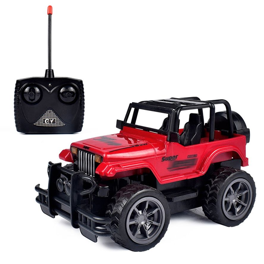 1:24 remote control off-road vehicle light jeep model four-way remote control car boy toy