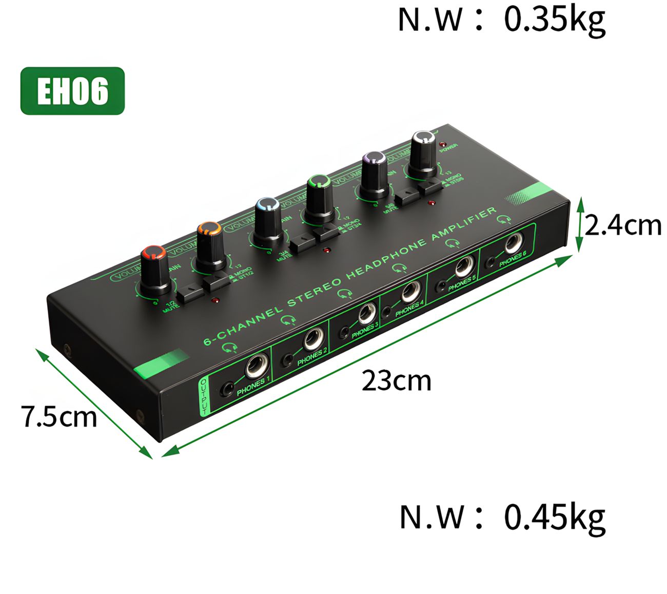 Headphone Amplifier 4-channel 6-channel monitor headphone amplifier mini audio professional