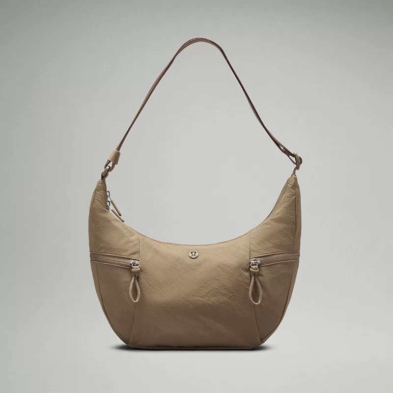 Lulu Dumpling Bun New Cow Horn Bun Women's Single Shoulder Cross Shoulder Handbag Fitness Sports Bag Waterproof Yoga Bag