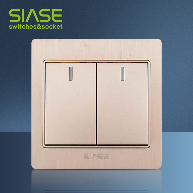 2 Way Push Button Wall Switch Power Socket