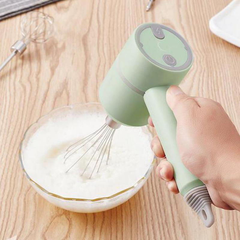 Portable Electric Cordless Handheld Mixer, 3-speed Adjustable