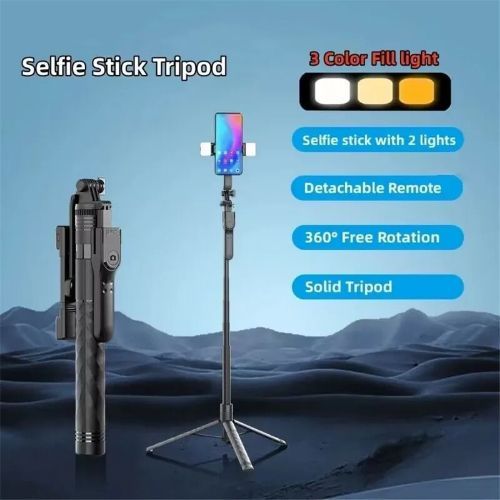 1.75m Selfie Stick Tripod Foldable Stand Phone Camera Live Streaming Stand Holder Bluetooth