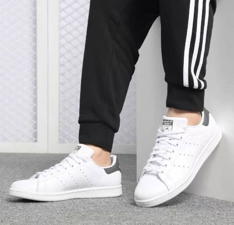 Stan Smith Adidas Mid Top Shoes Shoelaces High-Quality and Durable - White/Black
