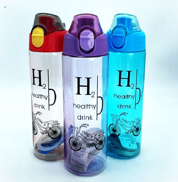 630ML Plastic Leak Proof Drinking Screw Lid Sports Water Bottle Custom Logo Eco-Friendly Kids adults plastic bottle Bottles