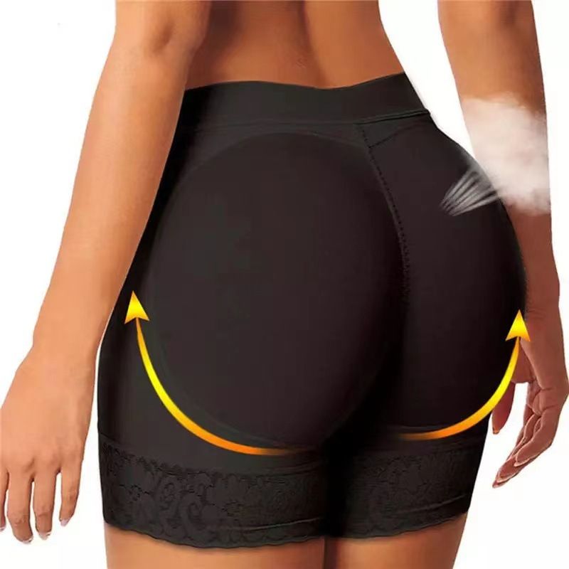 Women Butt Lifter Panty Fake Buttock Body Shaper Padded Underwear Lady Lift Bum High Waist Tummy Control Hip PantiesBlack