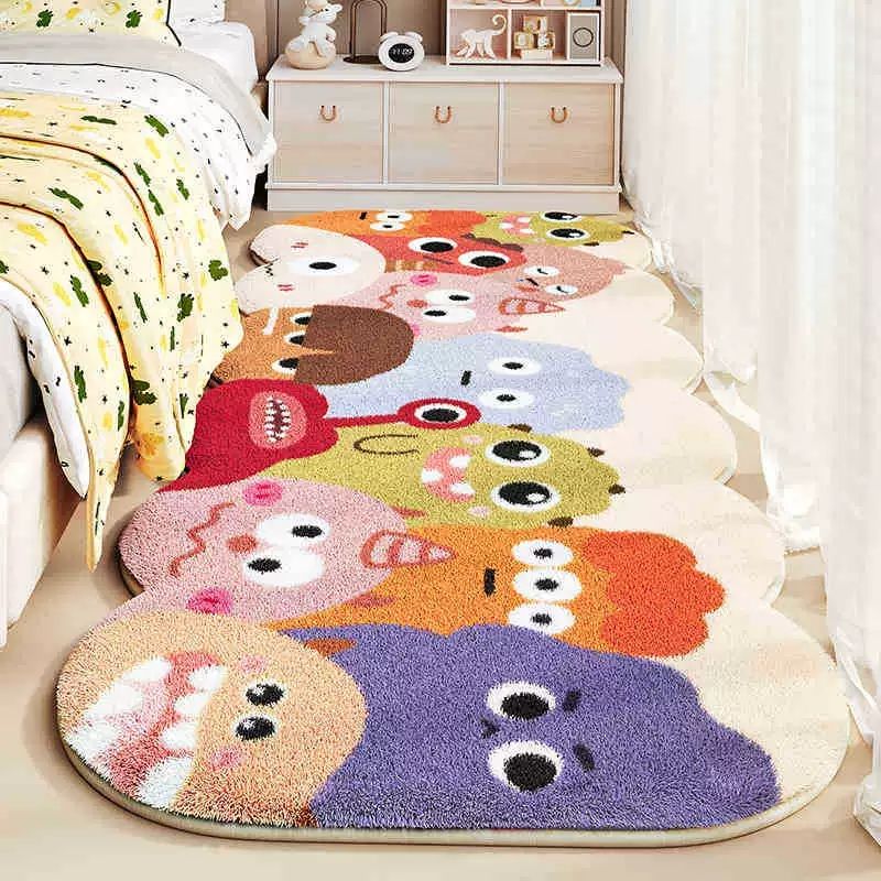 40*120cm,50*120cm,60*160cm,80*180cm,80*200cm Cartoon bedroom bedside carpet, dirt resistant carpet CRRSHOP Children's room carpet, bedroom thick plush pad free shipping mat