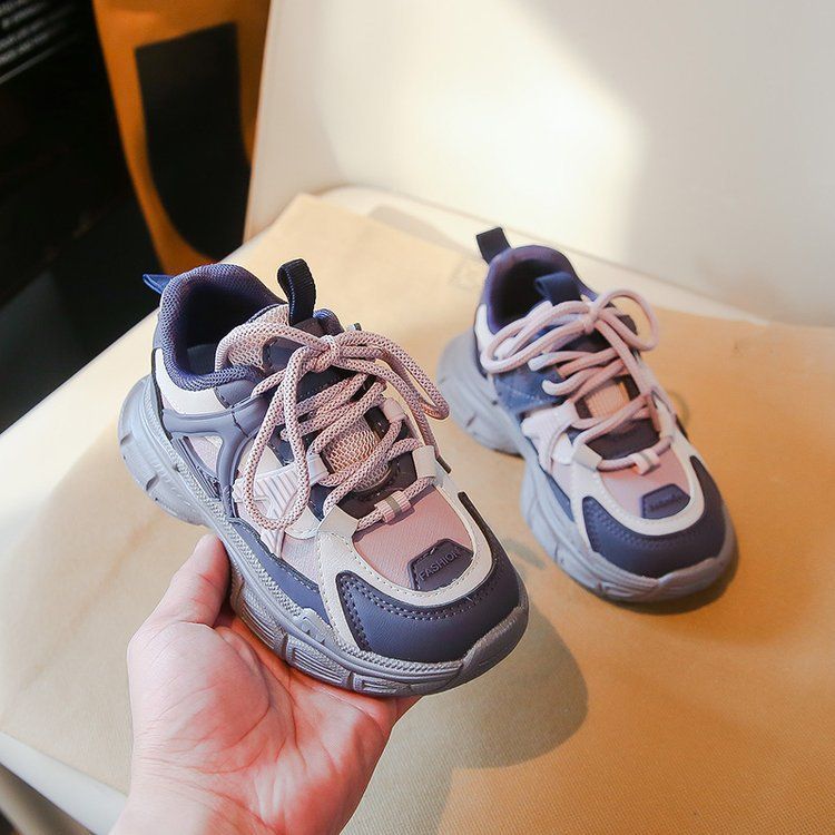 Girl Daddy shoes 2024 autumn new children's shoes breathable sports shoes YQ-289WANG