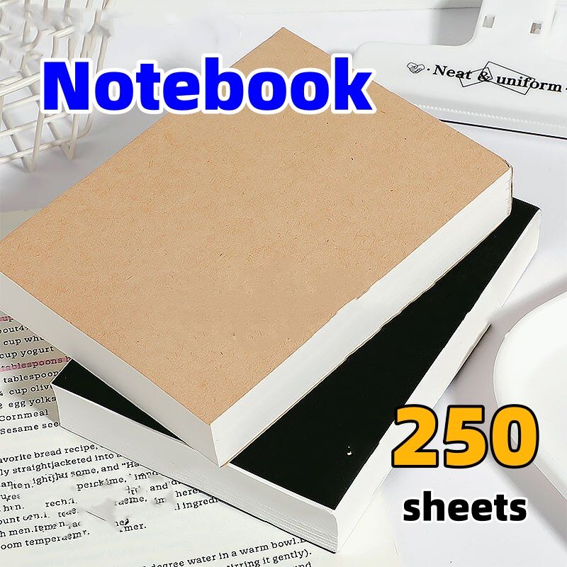 A6 kraft paper cover notebook, simple memo pad, portable pocket notebook, small notebook free shipping