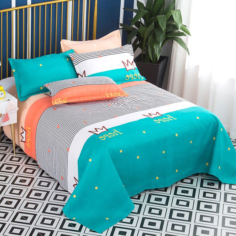 Bed Sheet Bedding 3-piece set CRRSHOP home Bed sheet + 2 pillowcases Skin friendly brushed bed sheets, pillowcases, single and double sets