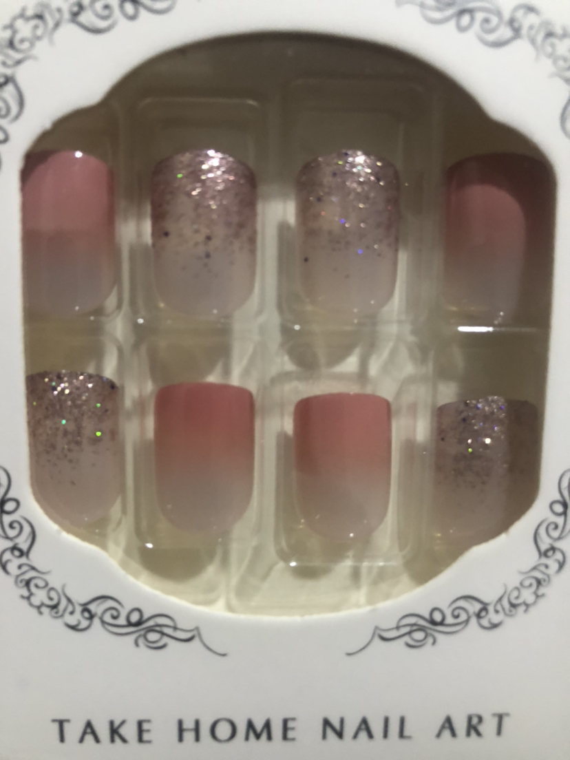 Wearable Fake Nails Short Style Square Nail Pink Color Fales Nails Full Cover Nails Art  evaluates picture