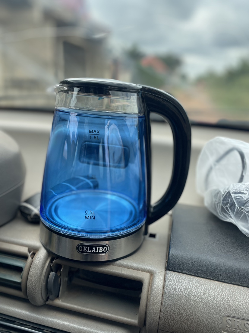 GELAIBO Kettle 1.8L with Blue LED Light Water Heater Electric Kettle Small Order Household Glass Color Box Smart Digital Glass Kettle 1500W - GLB-YC320A evaluates picture
